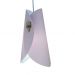 Luminária Pendente Revestida com Tecido Rosa e Branco Modelo Envelope