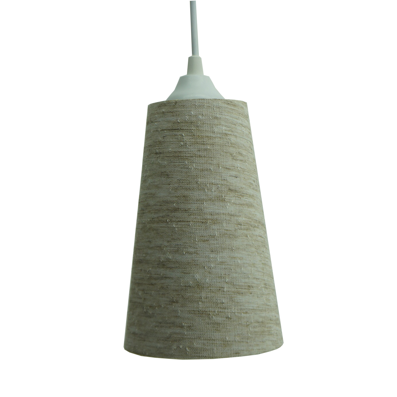 Luminária Pendente Tecido Linho Bege