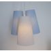 Lustre Pendente 3 Cúpulas Cacho Soft Colors Azul e Branco
