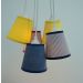 Lustre Pendente Bebê 5 Cúpulas Revestidas Com Tecidos