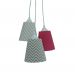 Lustre Pendente Bebê Cacho Chevron Cinza e Pink