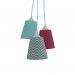 Lustre Pendente Bebê Cacho Chevron Cinza, Verde Água E Pink