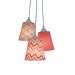 Lustre Pendente Bebê Cacho Chevron Coral