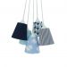Lustre Pendente Bebê Cacho Nuvens Azul E Branco