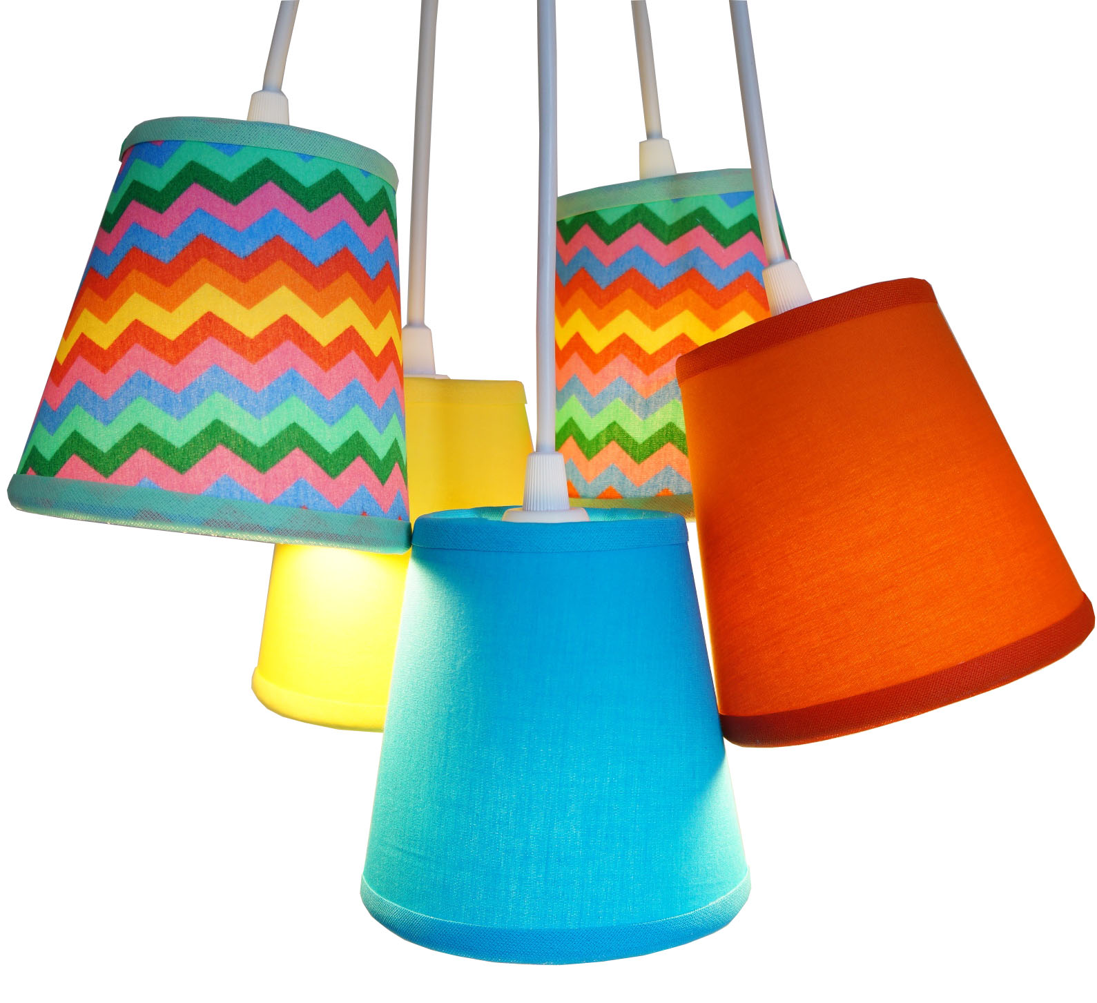 Lustre Pendente Bebê Chevron Colors