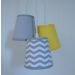 Lustre Pendente Bebê Chevron Triplo Crie Casa