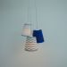 Lustre Pendente Bebê Chevron, Pied Poule e Azul Royal