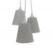 Lustre Pendente Bebê Geométrico Cinza e Branco