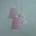 Lustre Pendente Bebê Menina Cacho Tons de Rosa