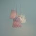Lustre Pendente Bebê Menina Cacho Tons de Rosa