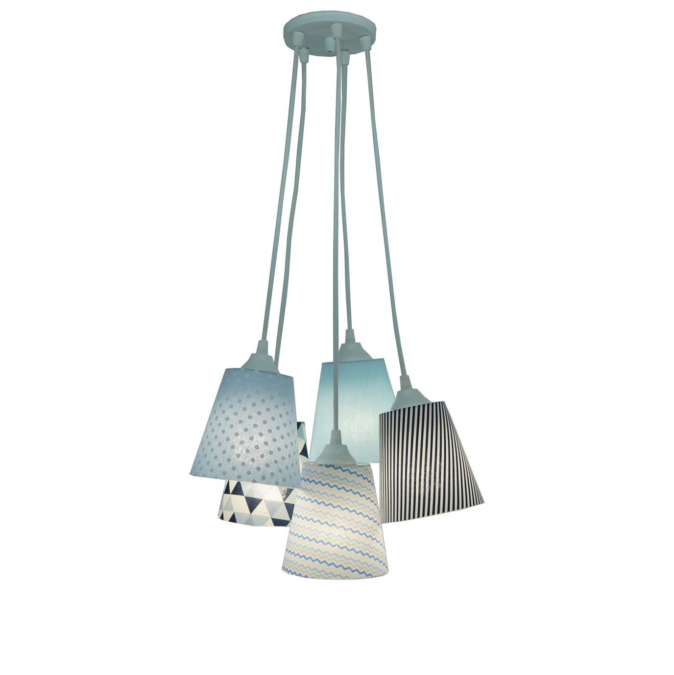 Lustre Pendente Bebê Tons de Azul