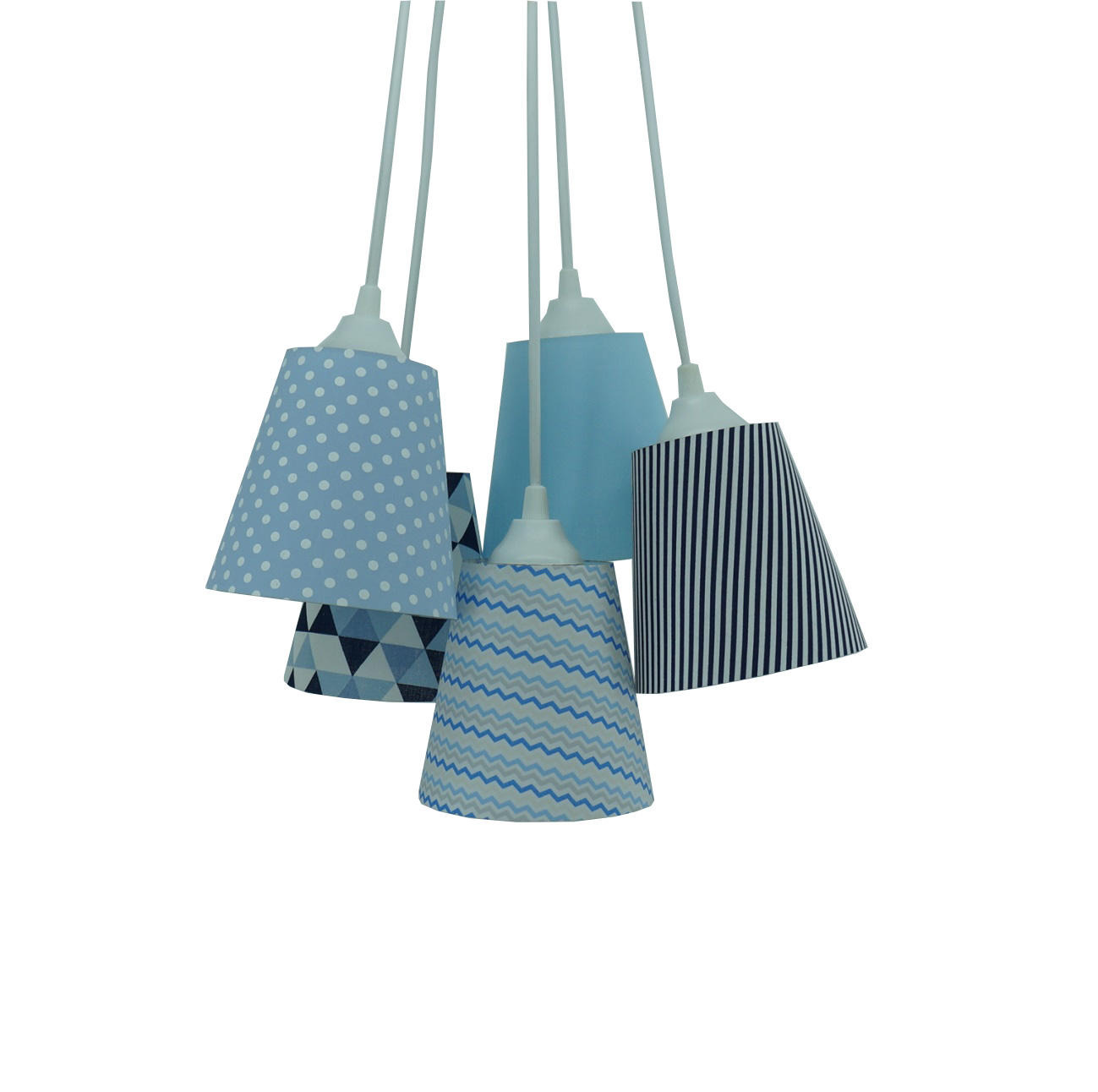 Lustre Pendente Bebê Tons de Azul