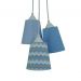 Lustre Pendente Bebê Tons de Azul Chevron