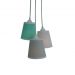 Lustre Pendente Bebê Triângulos Cinza e Verde