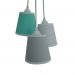 Lustre Pendente Bebê Triângulos Cinza e Verde
