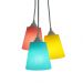 Lustre Pendente Bebê Triplo Crie Casa Azul, Rosa e Amarelo