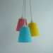 Lustre Pendente Bebê Triplo Crie Casa Azul, Rosa e Amarelo