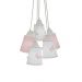 Lustre Pendente Borboletas Rosa e Branco Bivolt