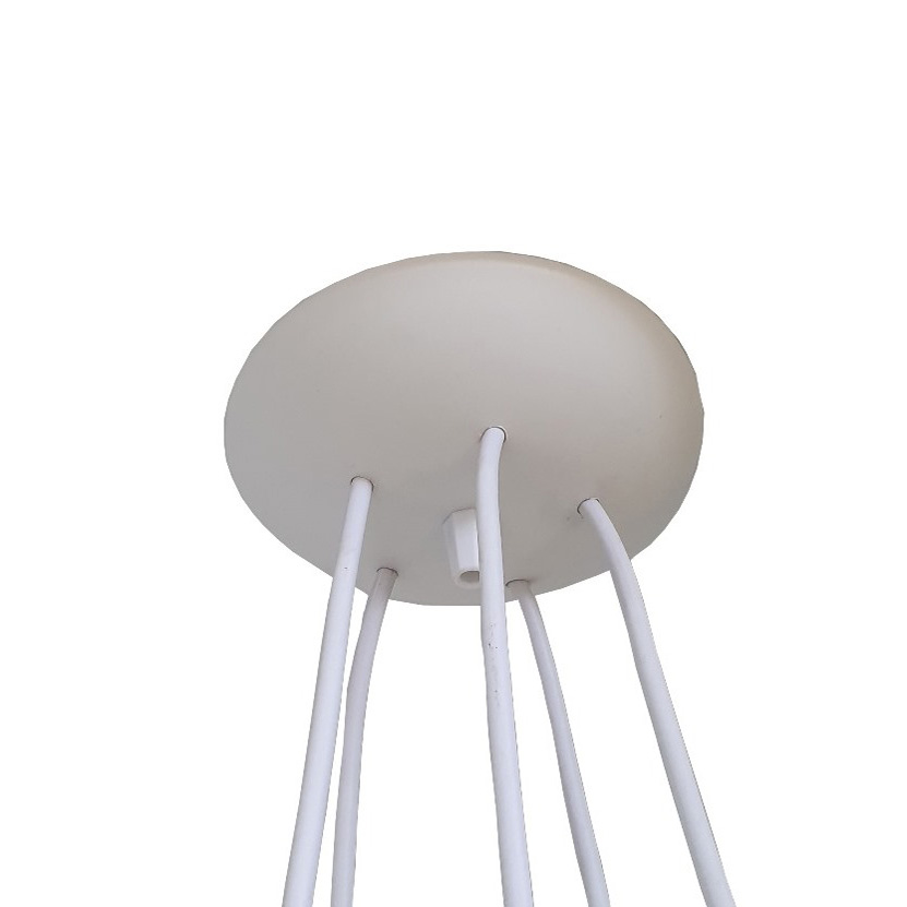 Lustre Pendente Borboletas Rosa e Branco Bivolt