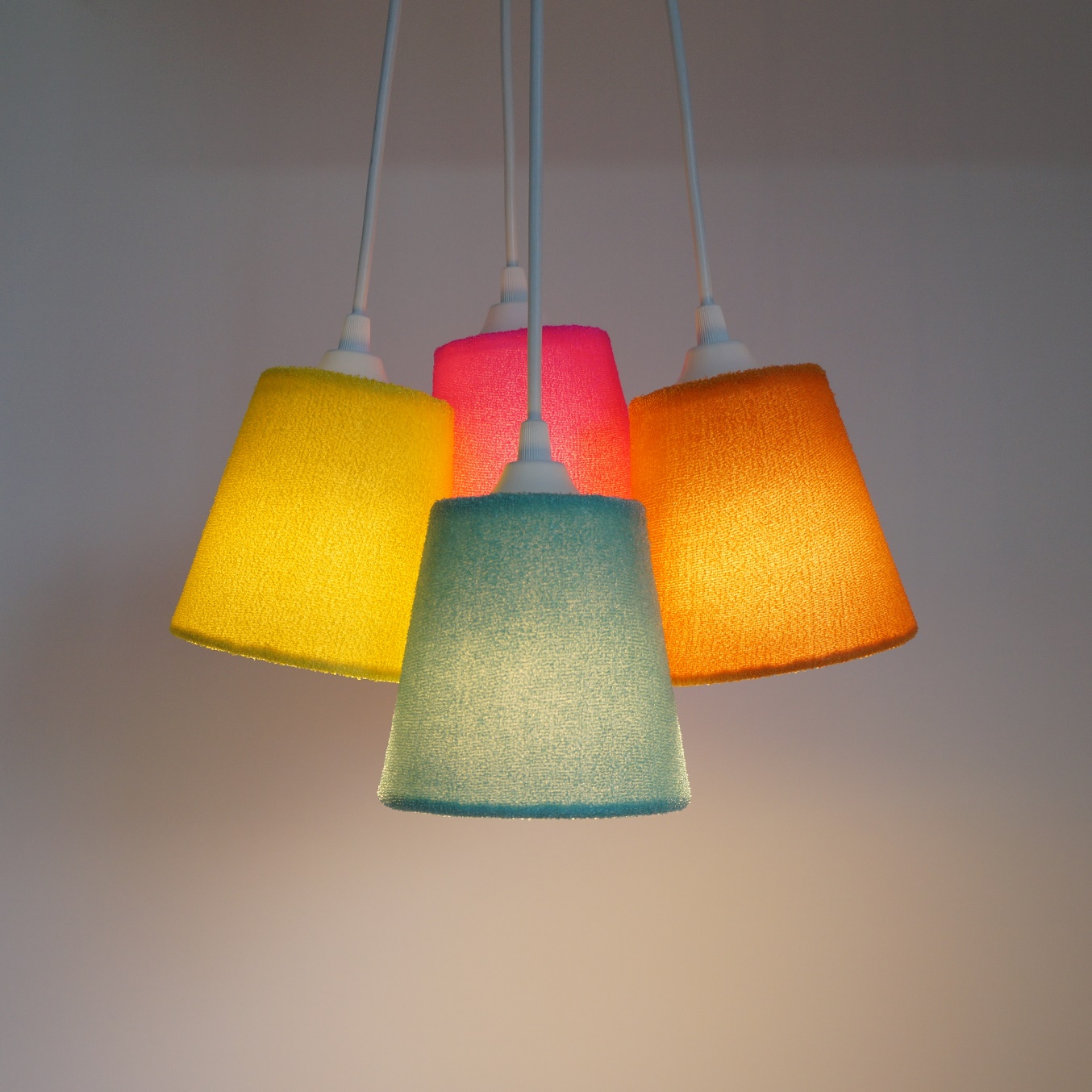 Lustre Pendente Bouclé Cacho Colorido