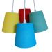 Lustre Pendente Bouclé Colorido Cacho 4 Cúpulas