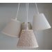 Lustre Pendente Cacho 4 Cúpulas Tons de Bege