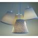 Lustre Pendente Cacho 4 Cúpulas Tons de Bege