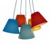 Lustre Pendente Cacho 5 Cúpulas Mix Bouclé Colorido