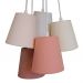 Lustre Pendente Cacho 5 Cúpulas Tons Terra