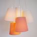 Lustre Pendente Cacho 5 Cúpulas Tons Terra