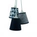 Lustre Pendente Cacho Bebê Geométrico Azul Marinho e Branco