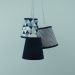 Lustre Pendente Cacho Bebê Geométrico Azul Marinho e Branco