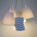 Lustre Pendente Cacho Bebê Pied Poule Rosa e Cinza