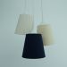 Lustre Pendente Cacho Bege e Azul Marinho
