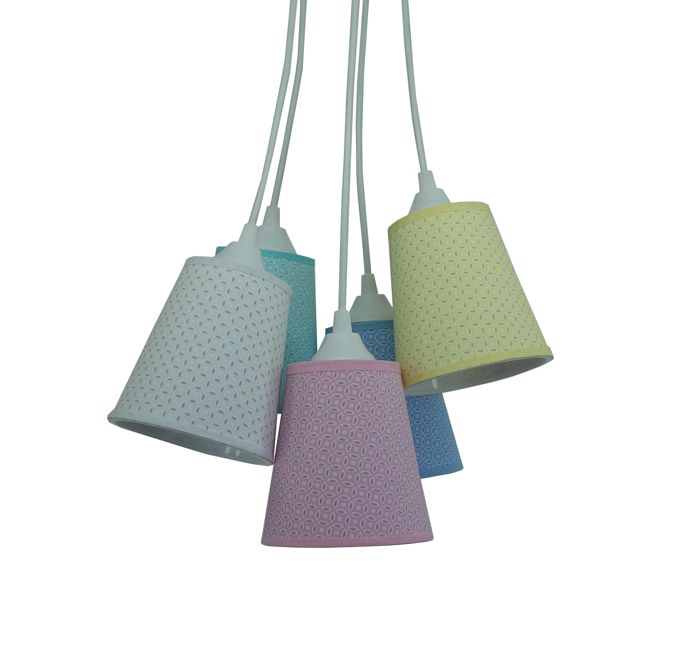 Lustre Pendente Cacho Candy Arabescos Coloridos