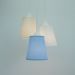 Lustre Pendente Cacho Candy Bege, Branco e Azul Arabescos