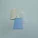Lustre Pendente Cacho Candy Bege, Branco e Azul Arabescos