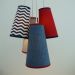 Lustre Pendente Cacho Chevron 4 Cúpulas Vermelho e Azul
