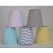Lustre Pendente Cacho Chevron Cinza, Amarelo, Verde e Rosa