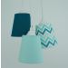Lustre Pendente Cacho Chevron Crie Casa Tons de Verde