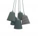 Lustre Pendente Cacho Chevron Rosa e Chevron Azul
