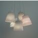 Lustre Pendente Cacho Chevron Rosa e Chevron Azul