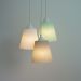 Lustre Pendente Cacho Cinza, Branco e Verde Água