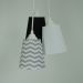 Lustre Pendente Cacho Cinza, Preto e Branco