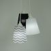 Lustre Pendente Cacho Cinza, Preto e Branco