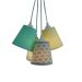 Lustre Pendente Cacho Colmeia Colorido