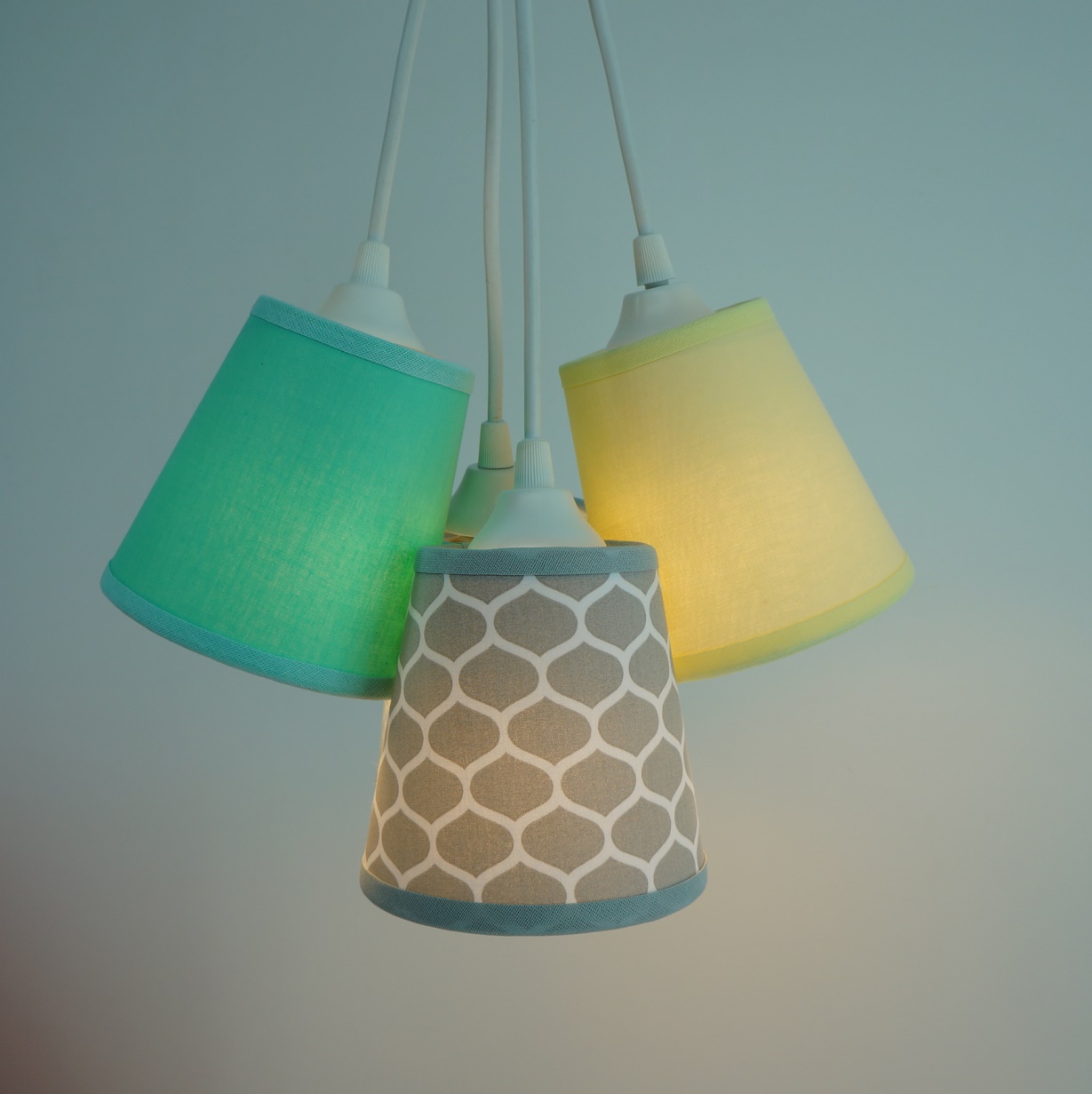 Lustre Pendente Cacho Colmeia Colorido