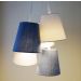Lustre Pendente Cacho Jeans Azul e Bege