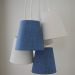 Lustre Pendente Cacho Jeans Azul e Bege