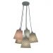 Lustre Pendente Cacho Menina Colmeia Cinza e Rosa